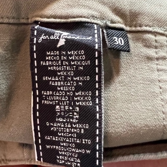 7‎ For All Mankind women’s  Cargo Pants M Green Flap Pockets Casual size 30 NWOT - Picture 8 of 14